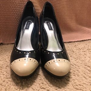 WHBM Black and Tan Heels